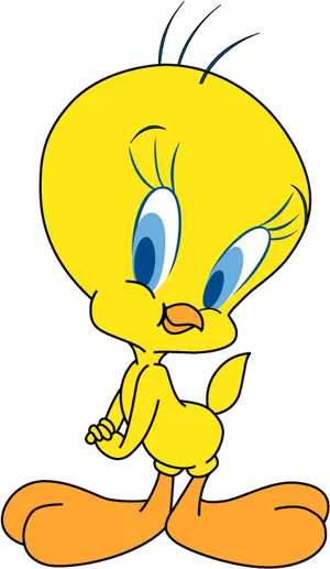 Tweety Bird Standing Pose PNG image