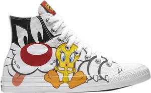 Tweety Themed Sneaker PNG image