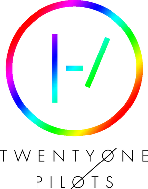 Twenty One Pilots Rainbow Logo PNG image