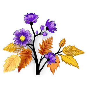 Twilight Autumn Blooms PNG Nle