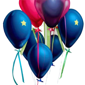Twilight Blue Balloons PNG 58