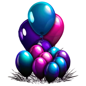 Twilight Blue Balloons PNG Xuy82 PNG