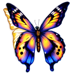 Twilight Glow Butterfly PNG 06272024