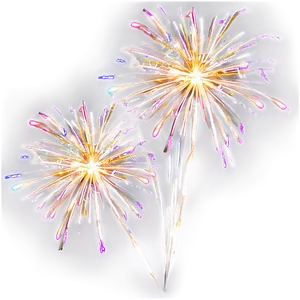Twilight Gold Fireworks PNG 06292024