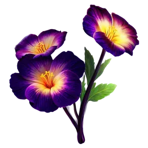 "twilight Petals: Mysterious Flower PNG" A