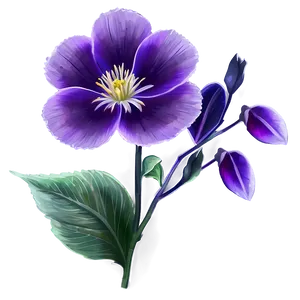 "twilight Petals: Mysterious Flower PNG" B