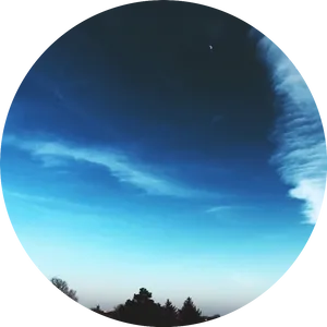 Twilight Skywith Crescent Moon PNG