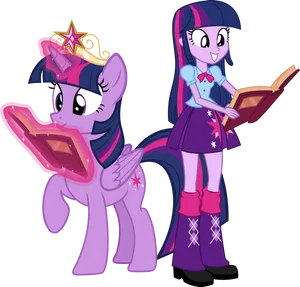 Twilight Sparkle Ponyand Human Forms