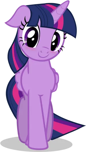 Twilight Sparkle Smiling Vector PNG