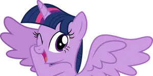 Twilight Sparkle Winking Vector