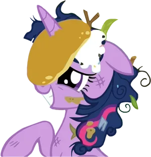 Twilight Sparklewith Acorn Hat PNG