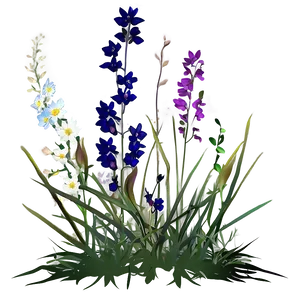 Twilight Wildflowers Scene PNG 16