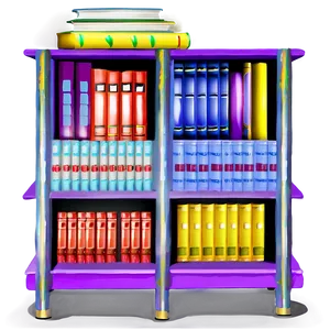 Twin Bookshelf PNG Vyl PNG