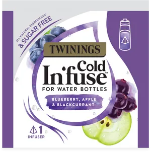 Twinings Cold Infuse Blueberry Apple Blackcurrant PNG image