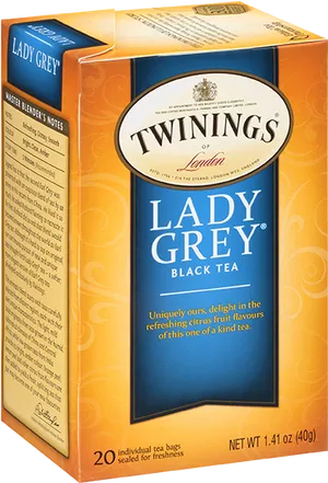 Twinings Lady Grey Tea Box PNG image