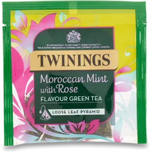 Twinings Moroccan Mint Rose Green Tea Pyramid PNG