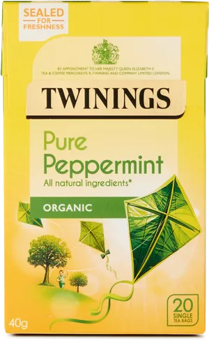 Twinings Pure Peppermint Tea Box PNG image