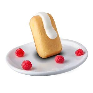 Twinkiewith Cream Fillingand Raspberries PNG