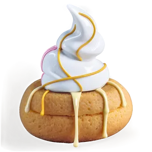 Twinkiewith Cream Toppingand Drizzle PNG