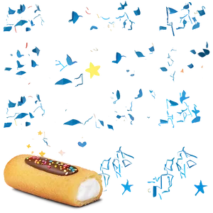 Twinkiewith Sprinklesand Abstract Blue Background PNG
