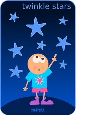 Twinkle Stars Animated Character PNG image