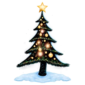 Twinkling Christmas Tree Graphic Png Dtc22 PNG image