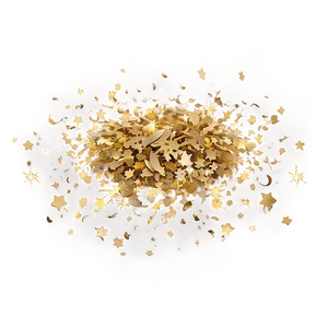 Twinkling Golden Confetti PNG Joi