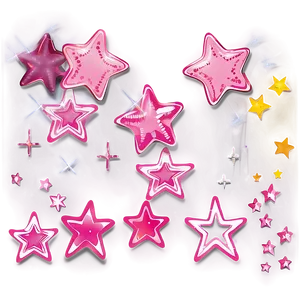 Twinkling Pink Stars Png 06122024 PNG image