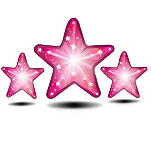 Twinkling Pink Stars PNG Pha48 PNG