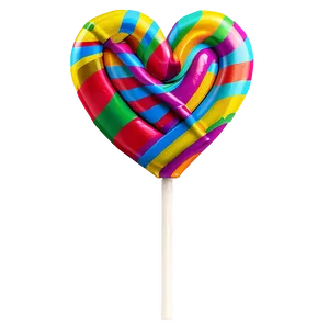 Twisted Heart Lollipop PNG 06292024