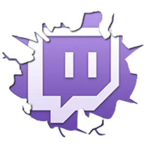 Twitch Logo Glitch Effect PNG image