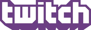 Twitch Logo Purple White PNG image