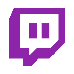 Twitch Logo Purpleand White PNG image