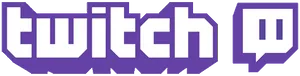 Twitch Logo Purpleand White PNG image