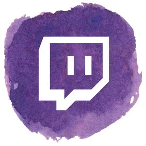 Twitch Logo Watercolor Background PNG image