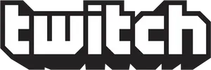 Twitch Logo Whiteon Black PNG image