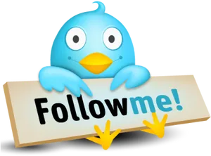 Twitter Bird Follow Me Sign
