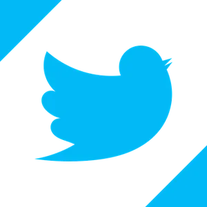 Twitter Logo Blue Background PNG