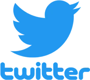 Twitter Logo Blueon Black