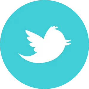 Twitter Logo Cyan Background PNG image