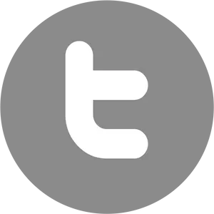 Twitter Logo Gray Background PNG image
