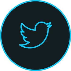 Twitter Logo Neon Style