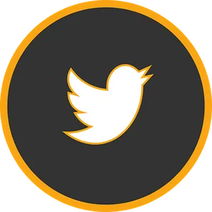 Twitter Logo Orangeand Black
