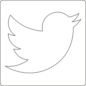 Twitter Logo Silhouette Black Background PNG image