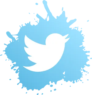 Twitter Logo Splash PNG image