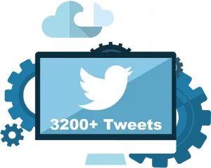 Twitter Milestone3200 Tweets PNG image