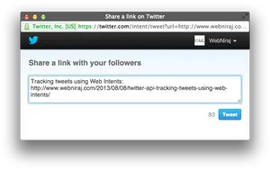 Twitter Share Link Interface PNG image