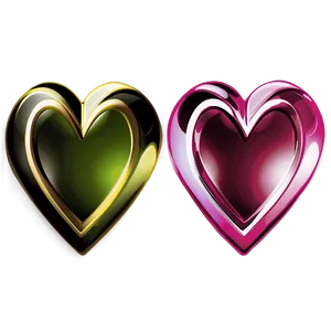 Two Hearts Vector PNG 06132024 PNG