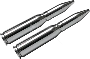 Two Metallic Bullets PNG image