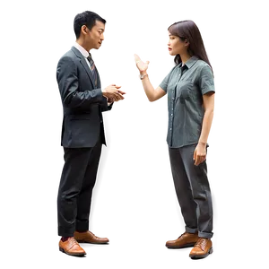 Two Persons Having A Dialogue PNG 16 PNG